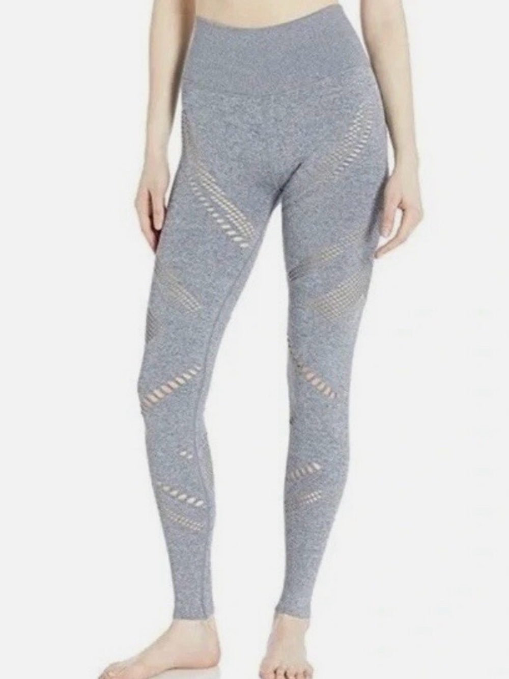 Alo Yoga Eclipse Rib Laser Cut High Waist Seamless Radiance Legging Size Sm